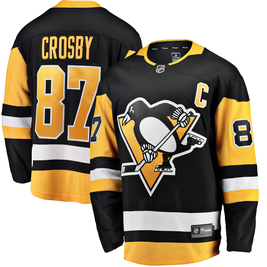Ndoa P.Penguins #87 Sidney Crosby Black Captain Patch Home Breakaway Jerseys