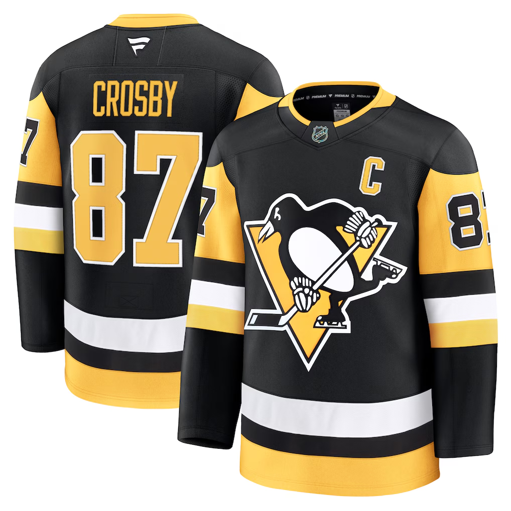 Ndoa P.Penguins #87 Sidney Crosby Black Home Premium Jerseys