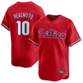 Ndoa P.Phillies #10 J.T. Realmuto Player Red Home Limited Stitched Jerseys