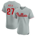 Ndoa P.Phillies #27 Aaron Nola Player Gray Home Limited Elite Stitched Jerseys