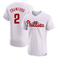 Ndoa P.Phillies #2 Justin Crawford Player White Home Limited Elite Stitched Jerseys