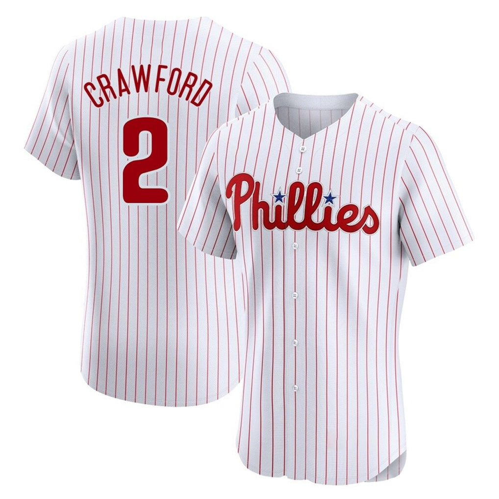 Ndoa P.Phillies #2 Justin Crawford Player White Home Limited Elite Stitched Jerseys