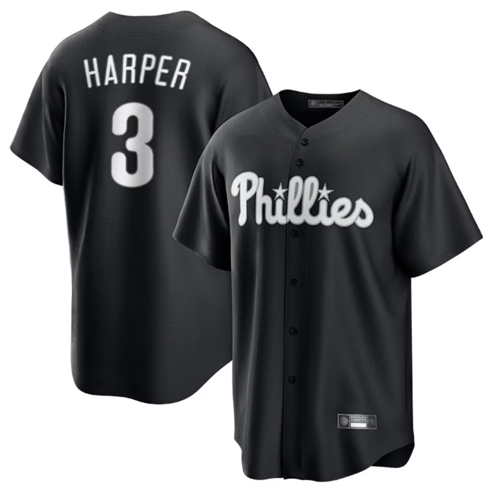 Ndoa P.Phillies #3 Bryce Harper Player Black Alt Fashion Home Game Stitched Jerseys