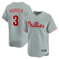 Ndoa P.Phillies #3 Bryce Harper Player Gray Home Limited Stitched Jerseys