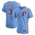 Ndoa P.Phillies #3 Bryce Harper Player Light Blue Home Limited Elite Stitched Jerseys