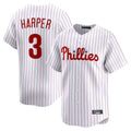 Ndoa P.Phillies #3 Bryce Harper Player White Home Limited Stitched Jerseys