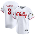 Ndoa P.Phillies #3 Bryce Harper Player White Phillies & Eagles Vapor Premier Limited Stitched Jerseys