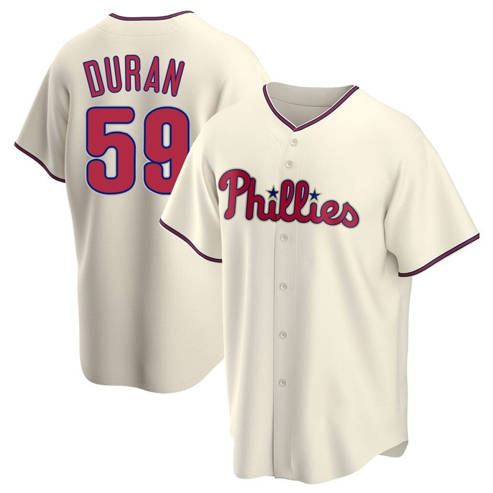 Ndoa P.Phillies #59 Jhoan Duran Player Cream Home Game Stitched Jerseys