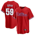 Ndoa P.Phillies #59 Jhoan Duran Player Red Home Game Stitched Jerseys