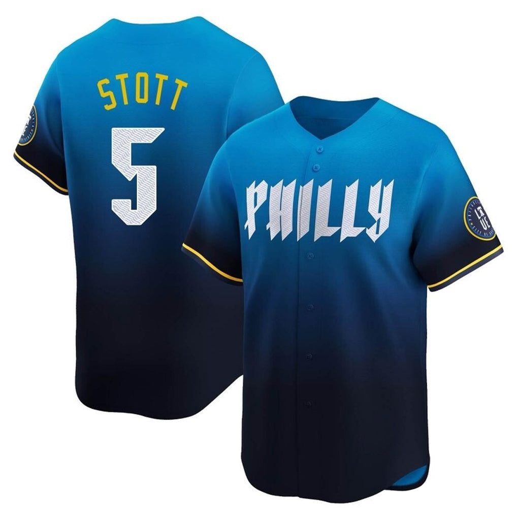Ndoa P.Phillies #5 Bryson Stott Player Blue City Connect Home Limited Stitched Jerseys