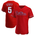 Ndoa P.Phillies #5 Bryson Stott Player Red Home Limited Elite Stitched Jerseys