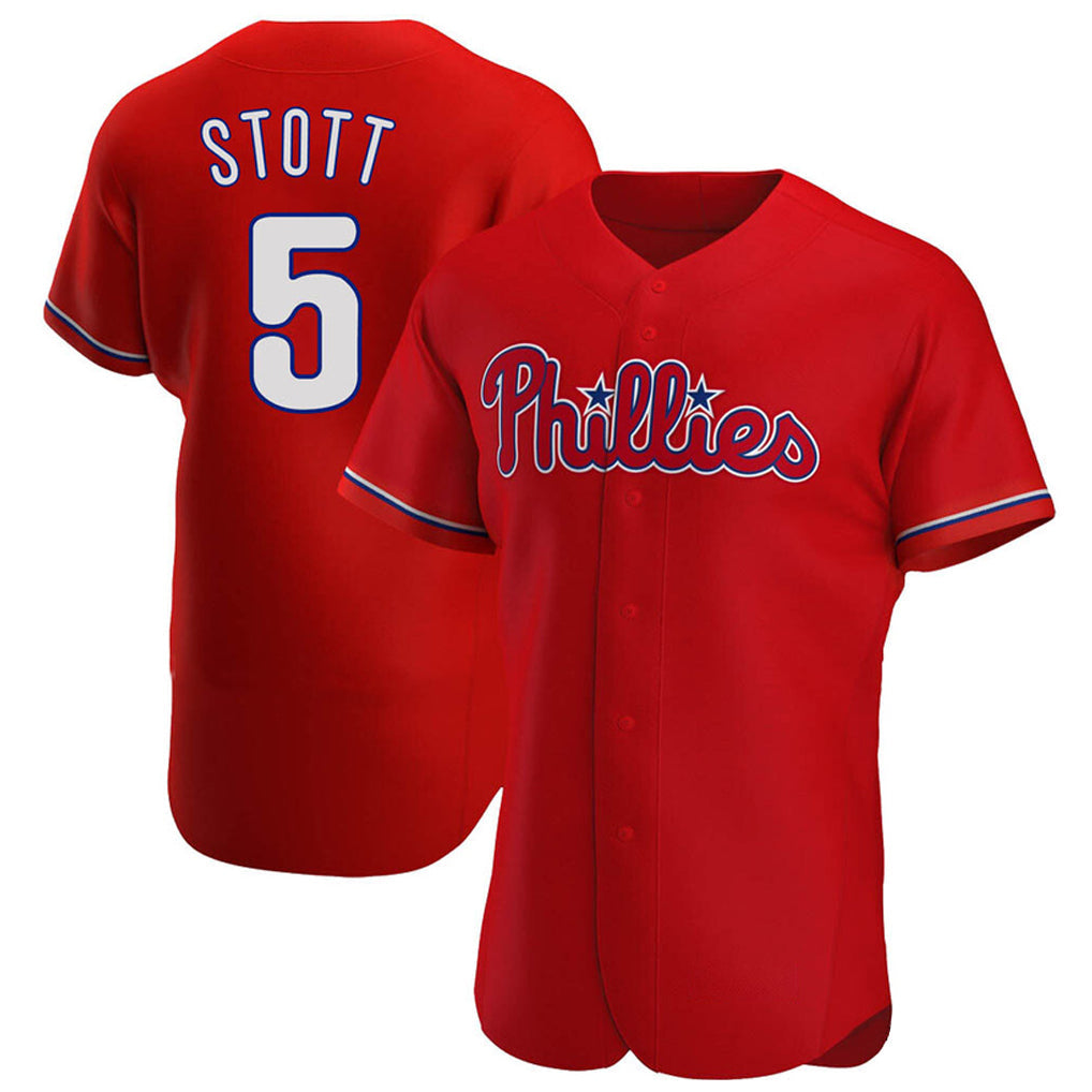 Ndoa P.Phillies #5 Bryson Stott Player Red Home Limited Elite Stitched Jerseys