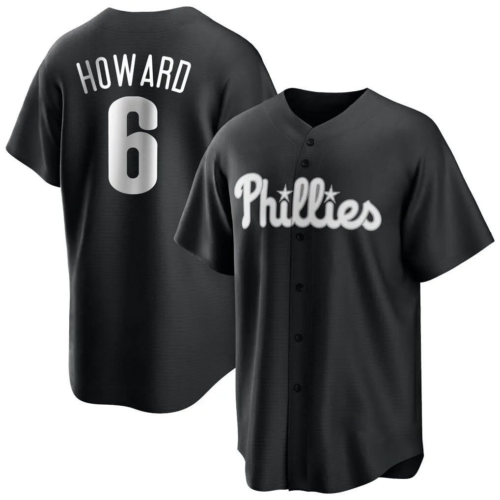 Ndoa P.Phillies #6 Ryan Howard Player Black Alt Fashion Home Game Stitched Jerseys