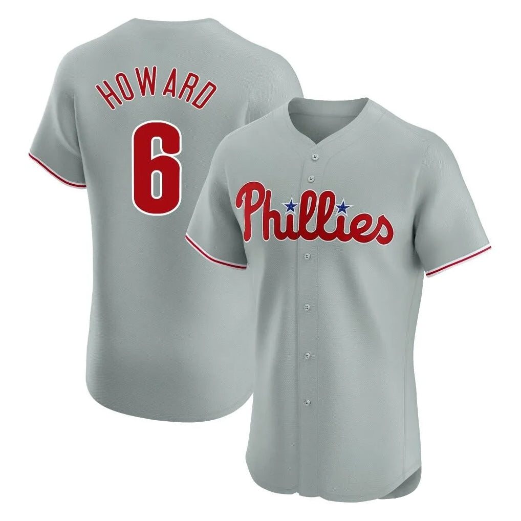 Ndoa P.Phillies #6 Ryan Howard Player Gray Home Limited Elite Stitched Jerseys