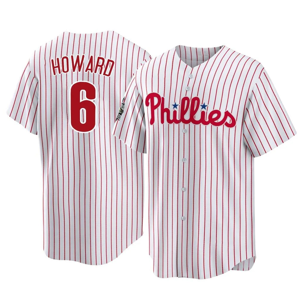 Ndoa P.Phillies #6 Ryan Howard Player White Home Game Stitched Jerseys