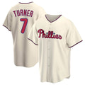 Ndoa P.Phillies #7 Trea Turner Player Cream Home Game Stitched Jerseys