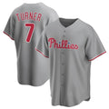 Ndoa P.Phillies #7 Trea Turner Player Gray Home Game Stitched Jerseys