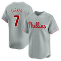 Ndoa P.Phillies #7 Trea Turner Player Gray Home Limited Stitched Jerseys