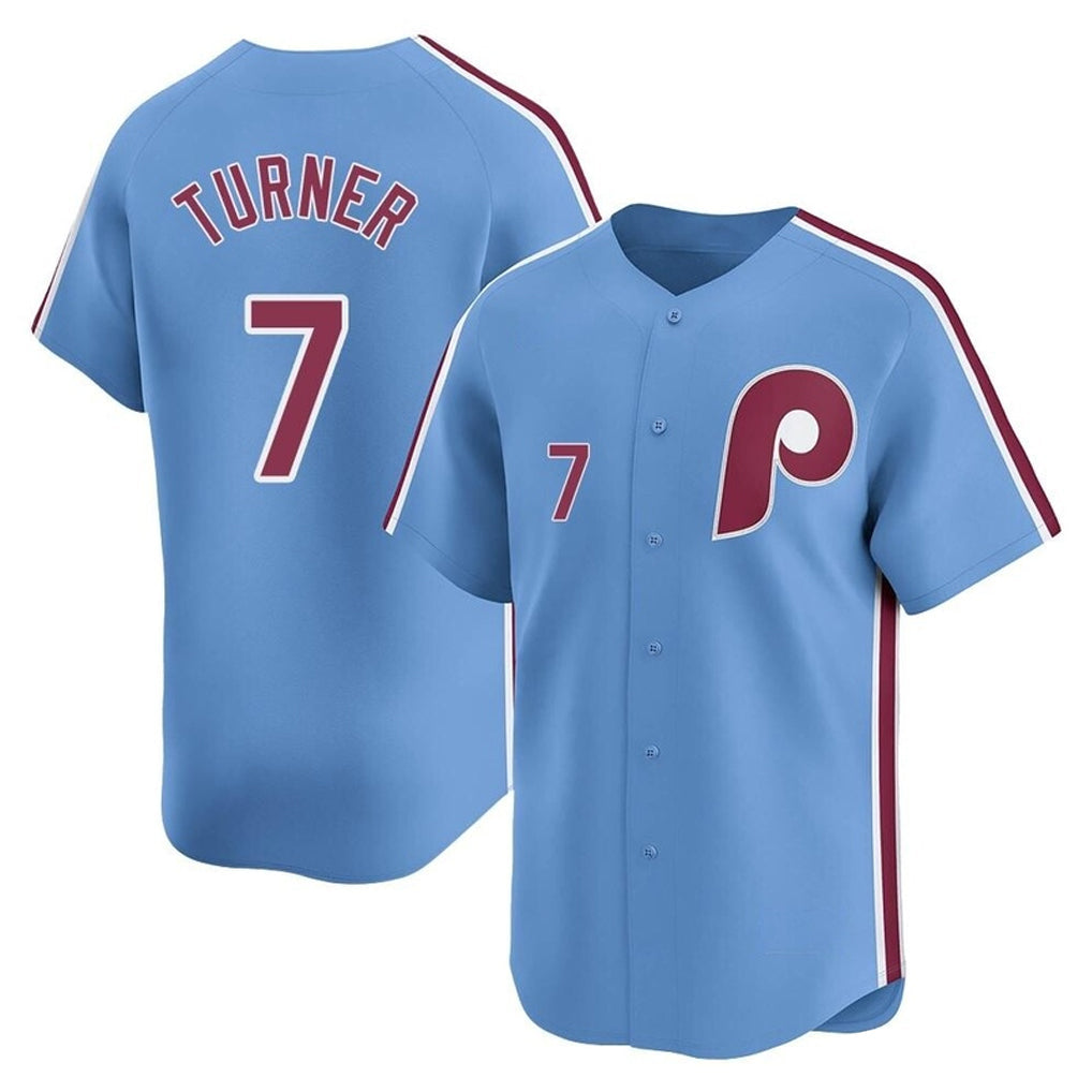 Ndoa P.Phillies #7 Trea Turner Player Light Blue Home Limited Stitched Jerseys