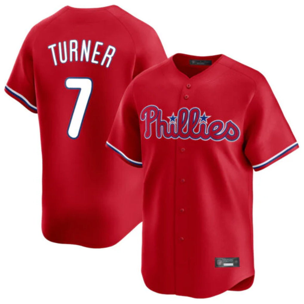 Ndoa P.Phillies #7 Trea Turner Player Red Home Limited Stitched Jerseys