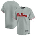 Ndoa P.Phillies Blank Player Gray Home Limited Stitched Jerseys