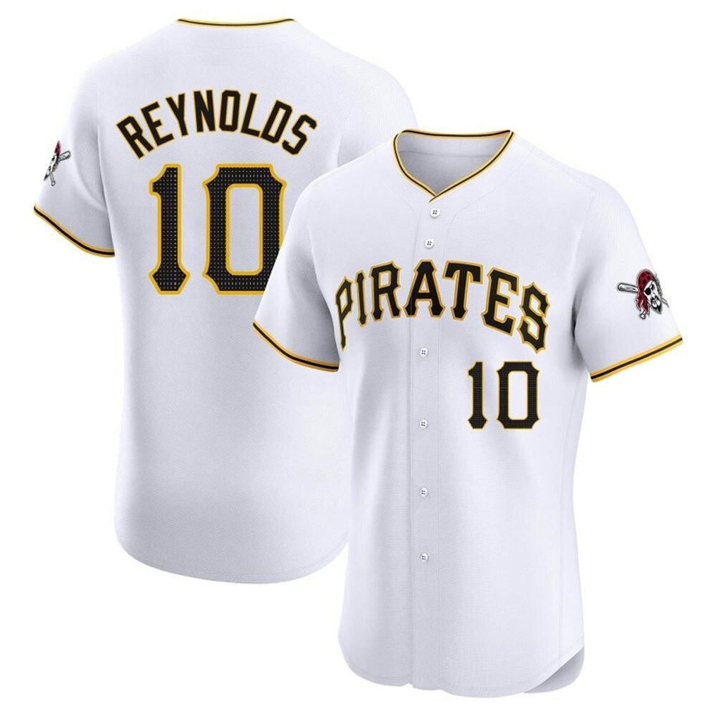 Ndoa P.Pirates #10 Bryan Reynolds Player White Home Limited Elite Stitched Jerseys