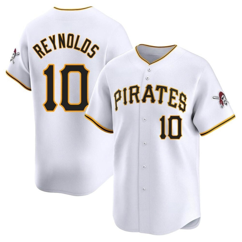 Ndoa P.Pirates #10 Bryan Reynolds Player White Home Limited Stitched Jerseys