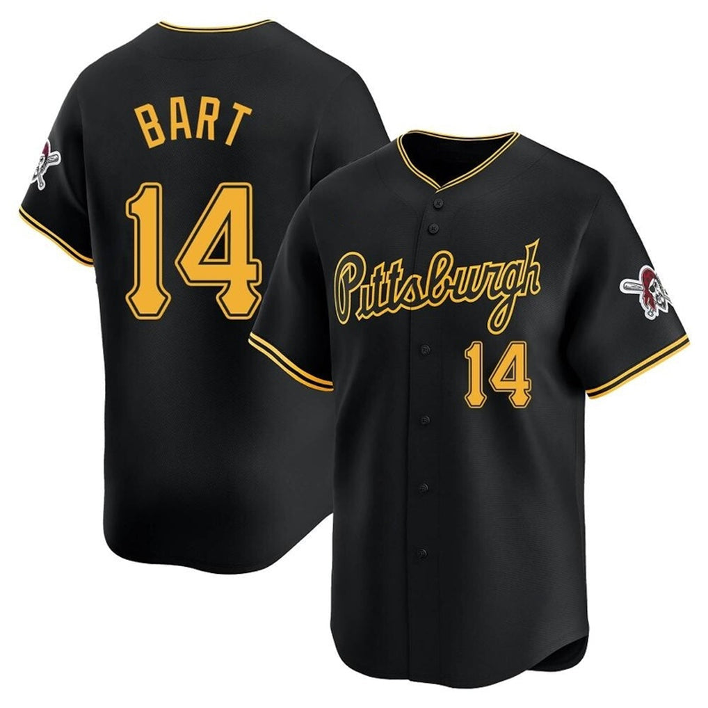 Ndoa P.Pirates #14 Joey Bart Player Black Alt Home Limited Stitched Jerseys