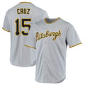 Ndoa P.Pirates #15 Oneil Cruz Player Gray Road Home Game Stitched Jerseys