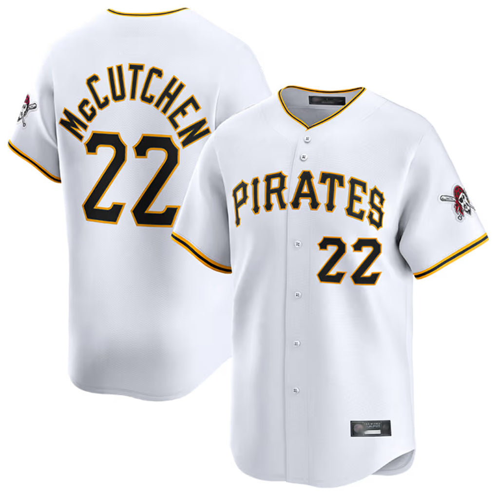 Ndoa P.Pirates #22 Andrew McCutchen Player White Home Limited Stitched Jerseys