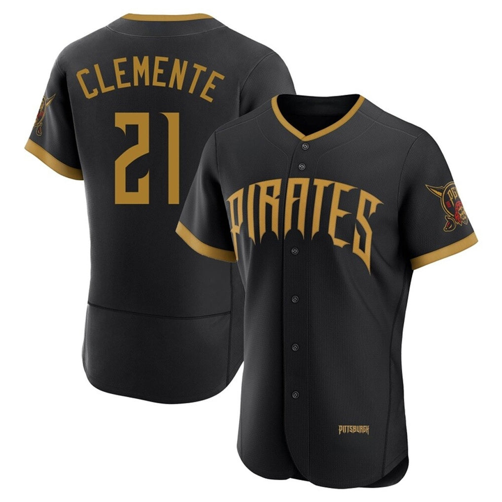Ndoa P.Pirates #21 Roberto Clemente Player Black 2026 City Connect Home Limited Elite Stitched Jerseys