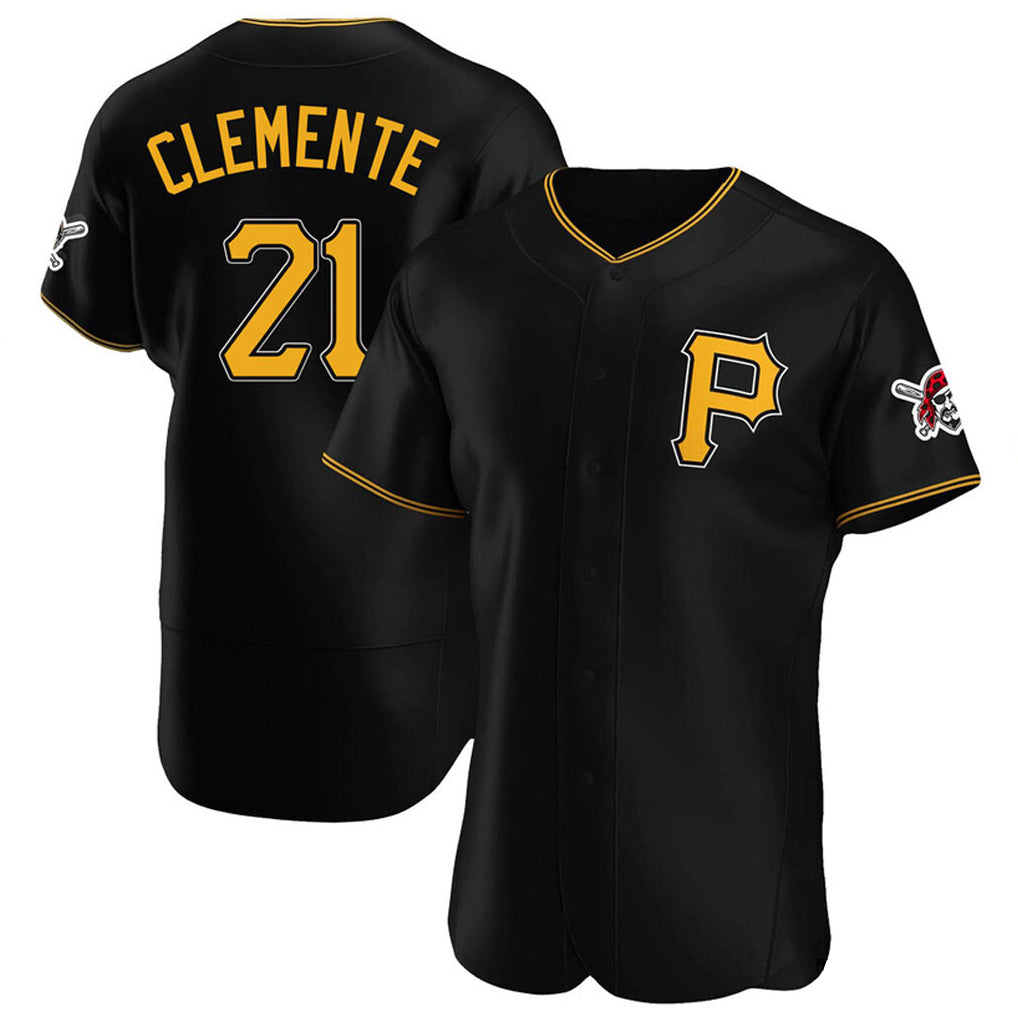 Ndoa P.Pirates #21 Roberto Clemente Player Black Alternate 2025 Home Limited Elite Stitched Jerseys