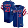 Ndoa P.Pirates #21 Roberto Clemente Player Royal 2025 Independence Day Vapor Premier Limited Stitched Jerseys