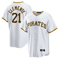 Ndoa P.Pirates #21 Roberto Clemente Player White Home Game Stitched Jerseys