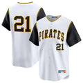 Ndoa P.Pirates #21 Roberto Clemente Player White Throwback Cooperstown Limited Stitched Jerseys