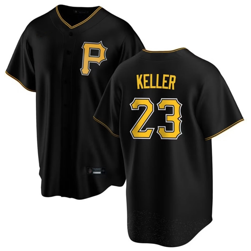 Ndoa P.Pirates #23 Mitch Keller Player Black Home Game Stitched Jerseys