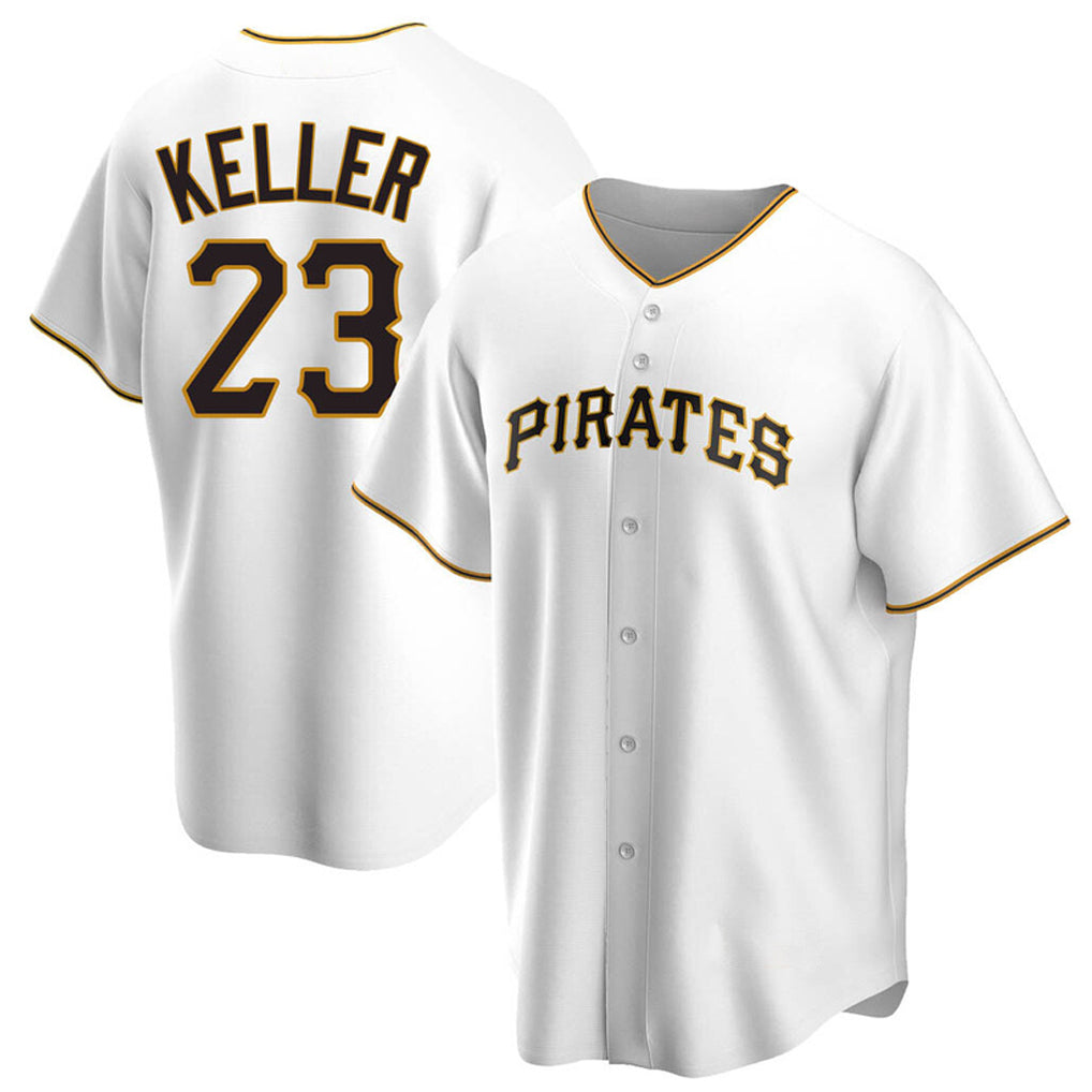 Ndoa P.Pirates #23 Mitch Keller Player White Home Game Stitched Jerseys
