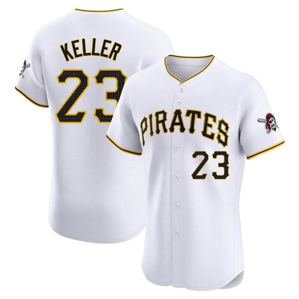 Ndoa P.Pirates #23 Mitch Keller Player White Home Limited Elite Stitched Jerseys