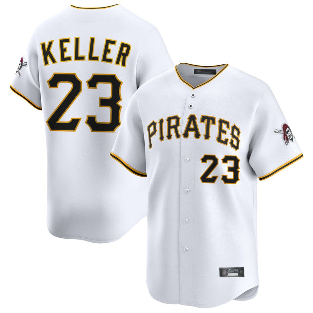 Ndoa P.Pirates #23 Mitch Keller Player White Home Limited Stitched Jerseys