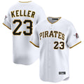 Ndoa P.Pirates #23 Mitch Keller Player White Home Limited Stitched Jerseys