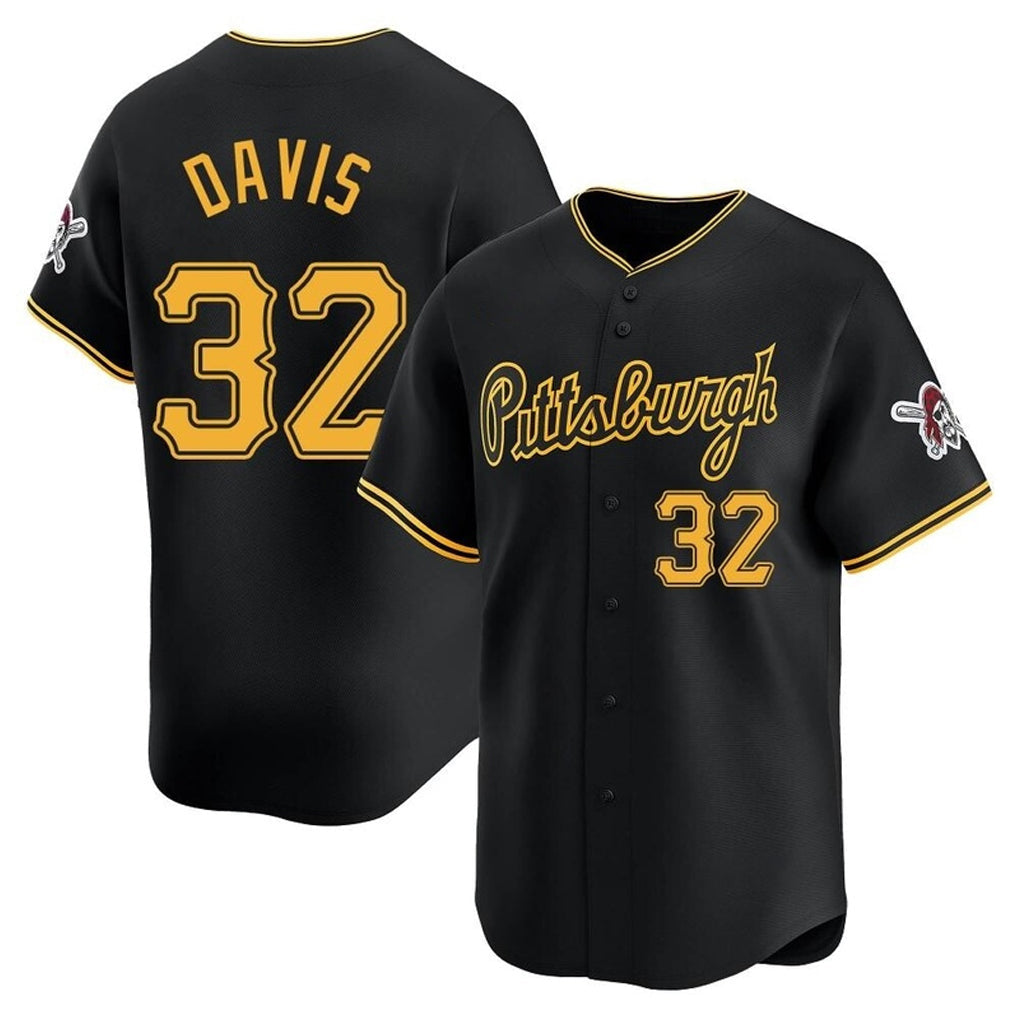 Ndoa P.Pirates #32 Henry Davis Player Black Alt Home Limited Stitched Jerseys