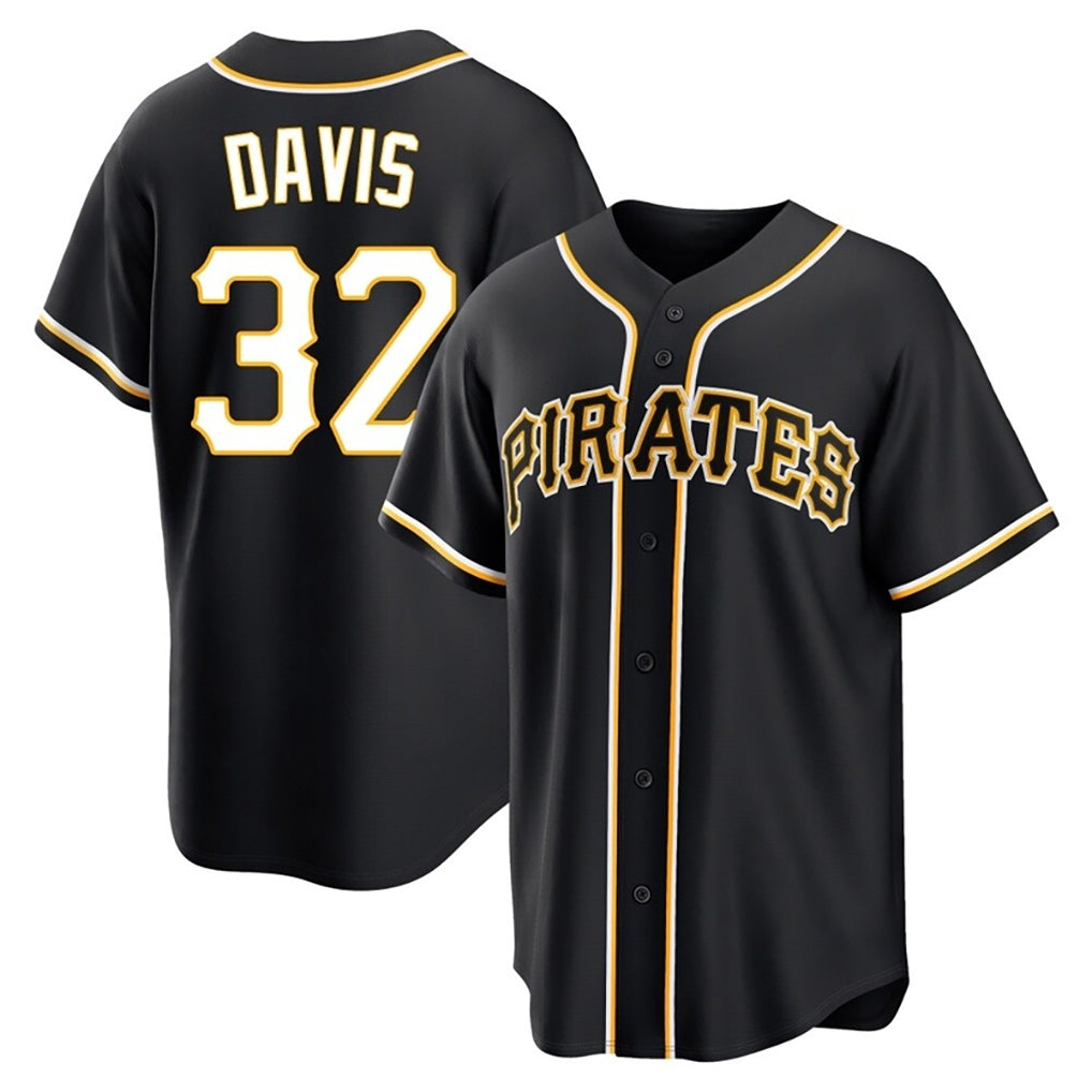 Ndoa P.Pirates #32 Henry Davis Player Black Fashion Out Home Game Stitched Jerseys