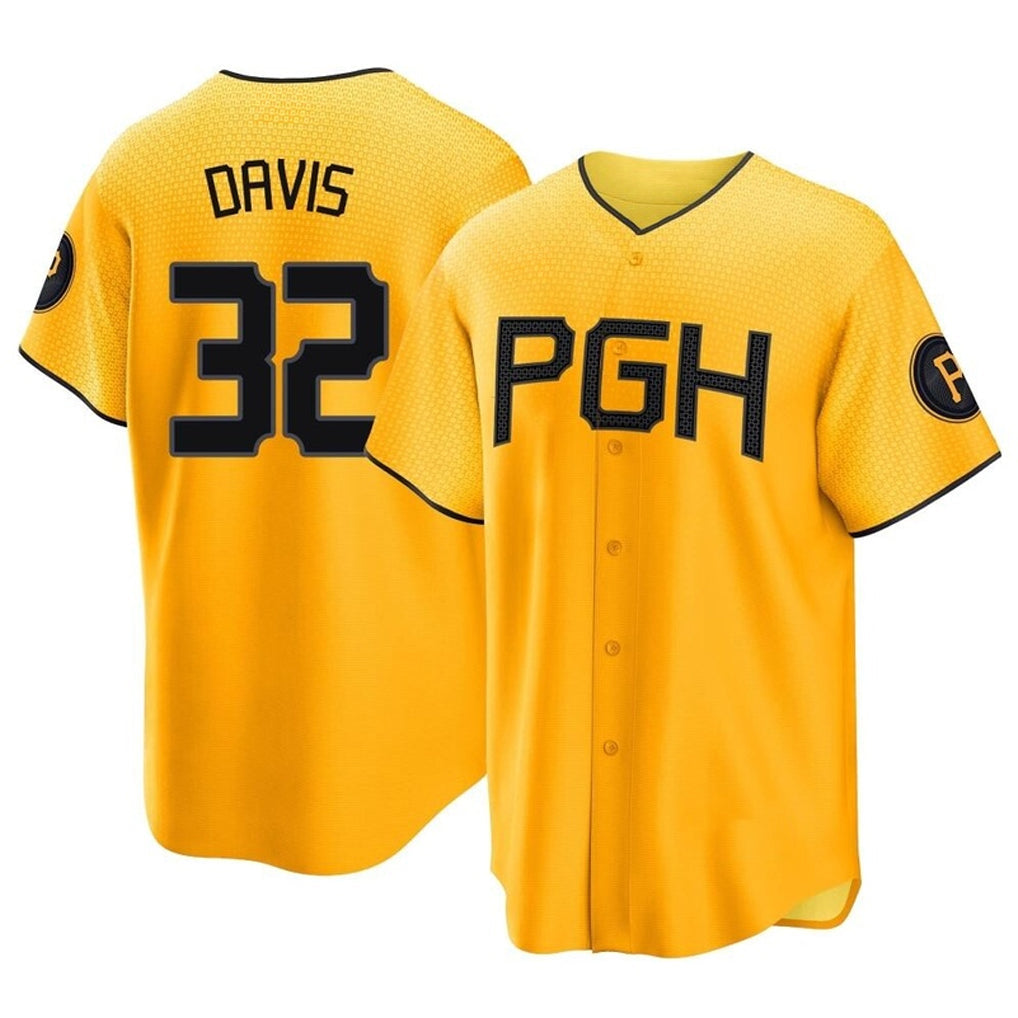 Ndoa P.Pirates #32 Henry Davis Player Gold City Connect Home Game Stitched Jerseys