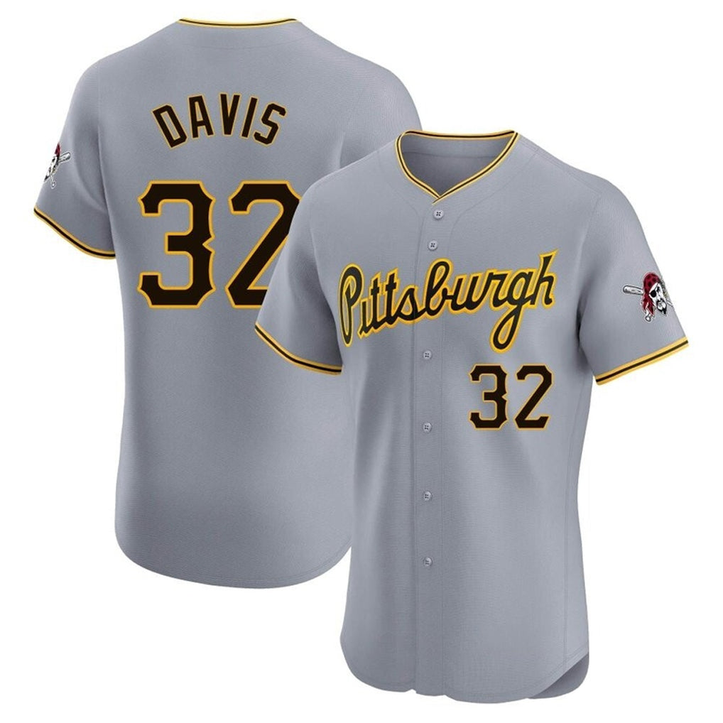 Ndoa P.Pirates #32 Henry Davis Player Gray Road Home Limited Elite Stitched Jerseys