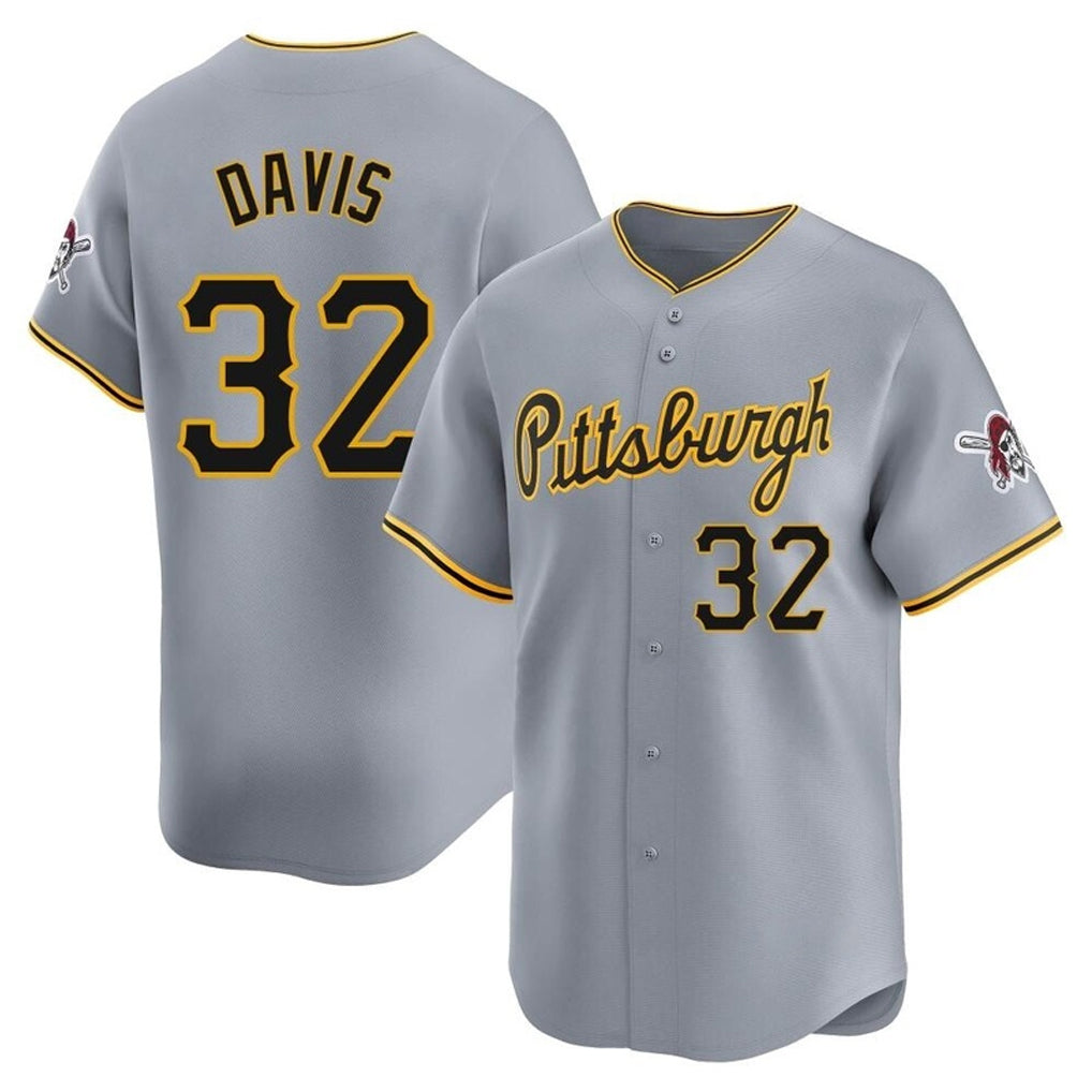 Ndoa P.Pirates #32 Henry Davis Player Gray Road Home Limited Stitched Jerseys