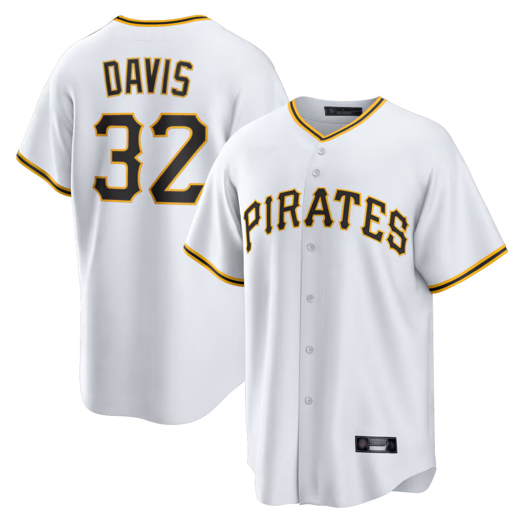 Ndoa P.Pirates #32 Henry Davis Player White Home Game Stitched Jerseys