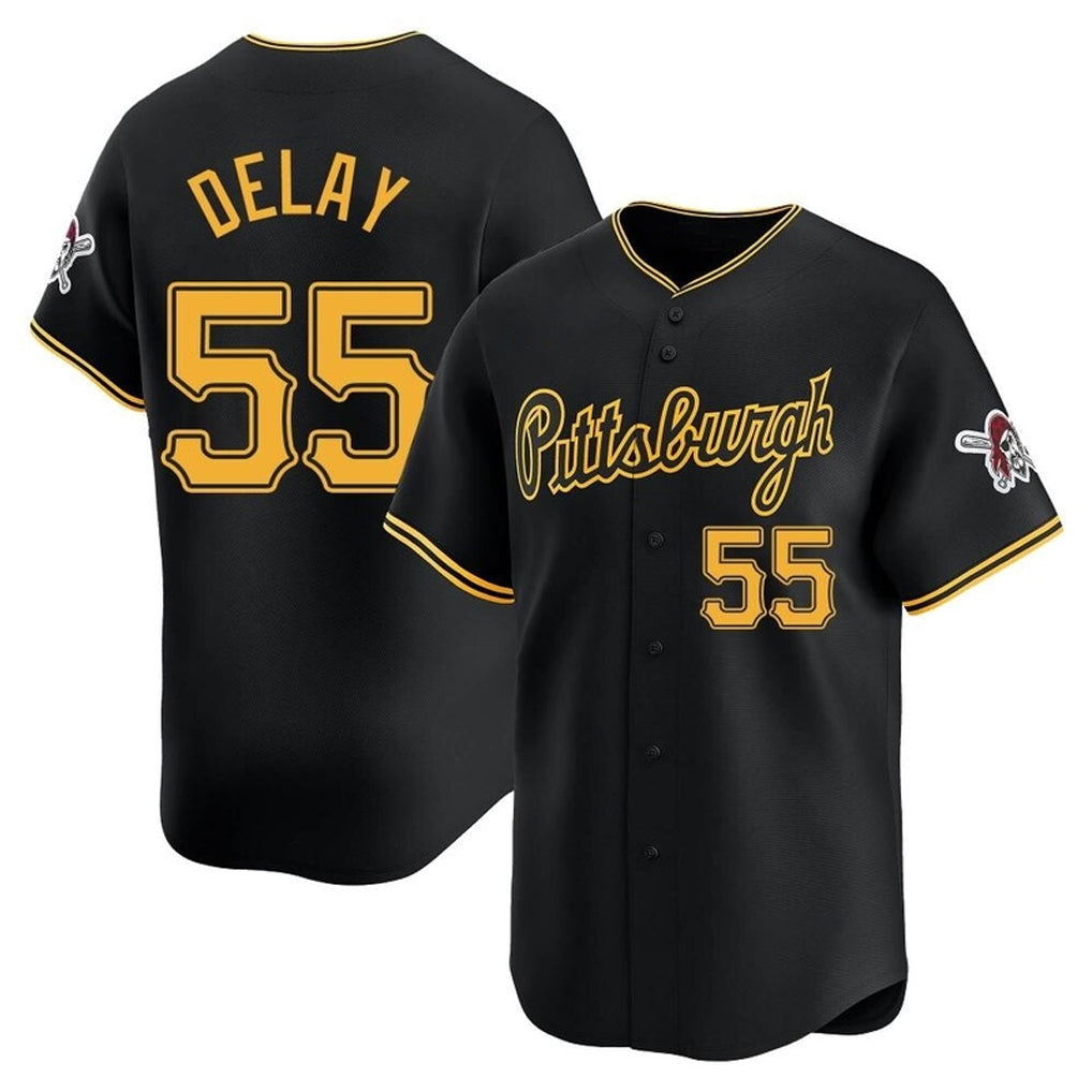Ndoa P.Pirates #55 Jason Delay Player Black Alt Home Limited Stitched Jerseys