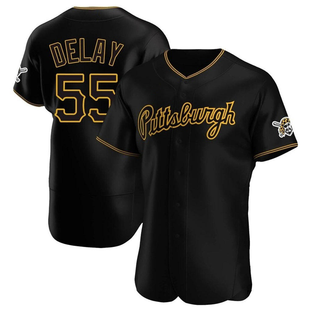 Ndoa P.Pirates #55 Jason Delay Player Black Home Limited Elite Stitched Jerseys