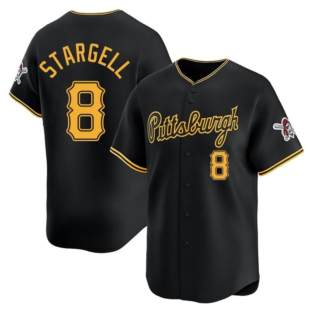 Ndoa P.Pirates #8 Willie Stargell Player Black Alt Home Limited Stitched Jerseys