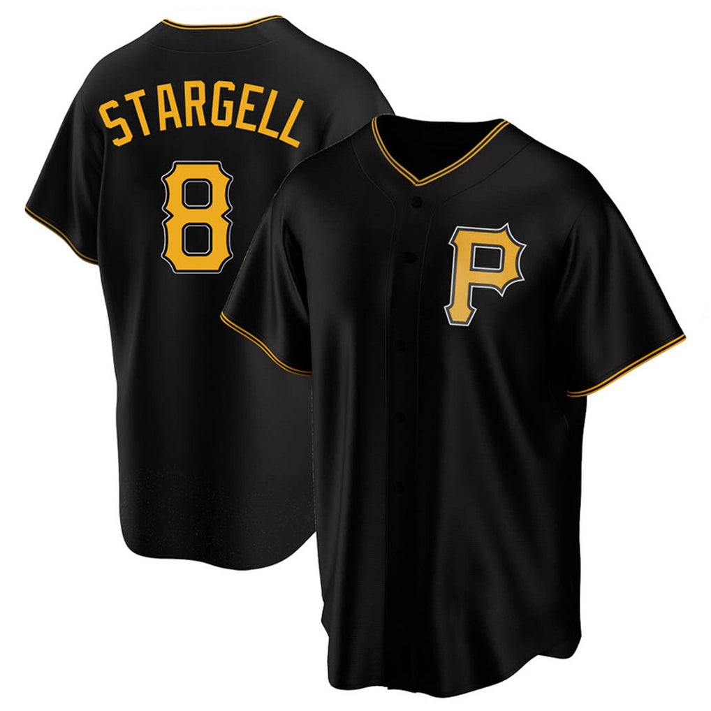 Ndoa P.Pirates #8 Willie Stargell Player Black Alternate 2025 Home Game Stitched Jerseys